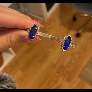 Kendra Scott Silver and Blue Set